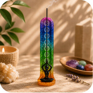 CHAKRA COLORED INCENSE BURNER