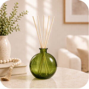 Dark Green Orb Reed Diffuser