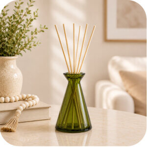 Dark Green Pyramid Reed Diffuser