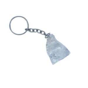 CLEAR QUARTZ KEYCHAIN
