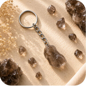 Smoky Quartz Keychain