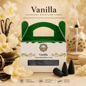 Vanilla Charcoal Backflow Cones