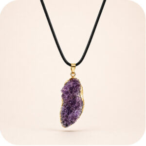 Amethyst Druzy Necklace