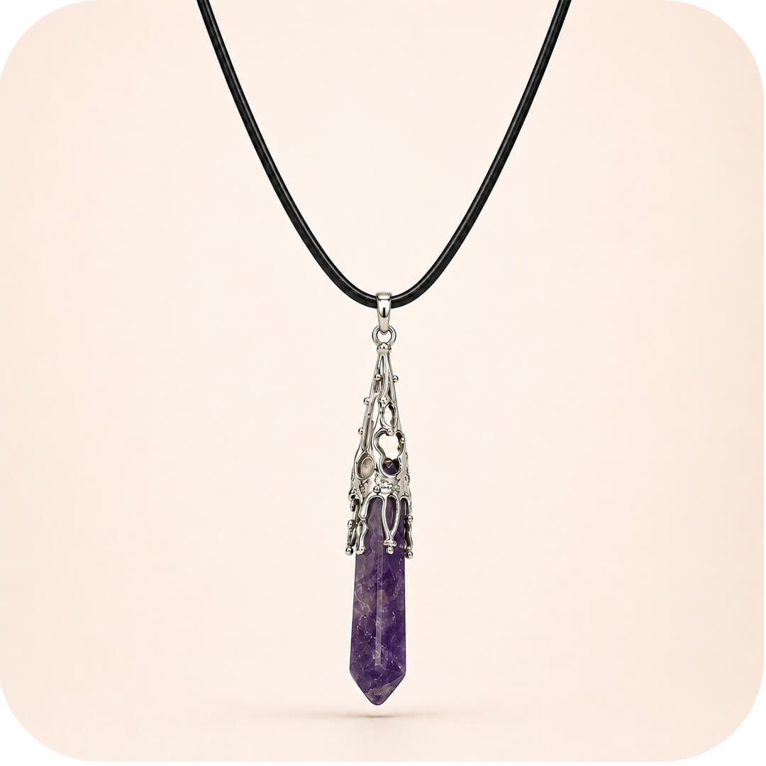 Amethyst Long Point Necklace