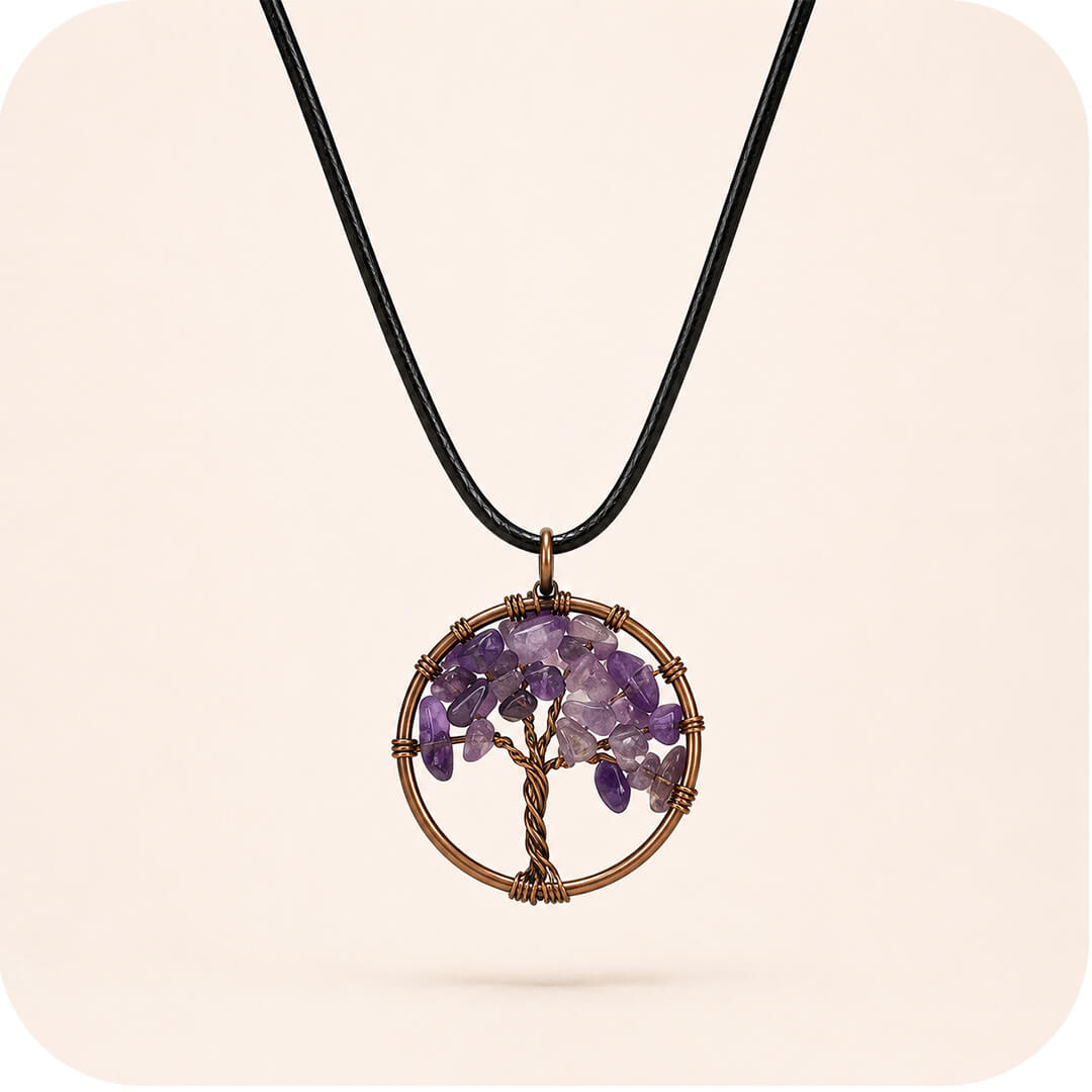 Amethyst Tree of Life Necklace