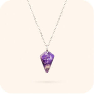 Amethyst Diamond Point Necklace