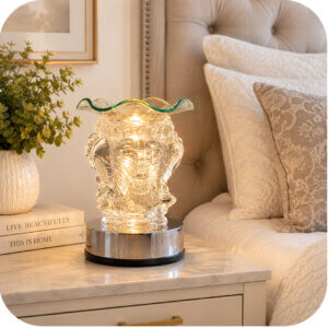 Clear Elephant Glass Electric Wax & Oil Warmer (Touch Control)