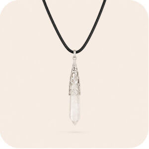 Clear Quartz Long Point Necklace