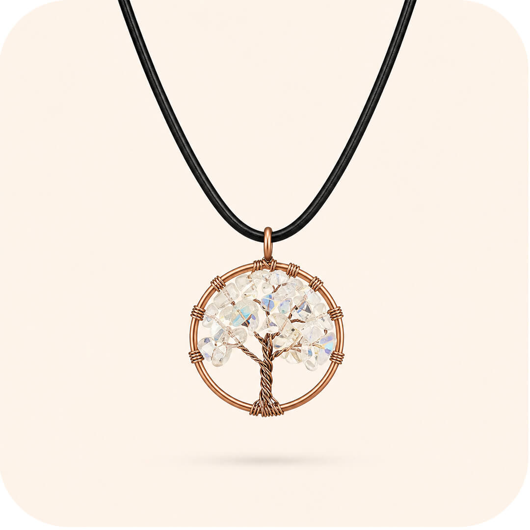 Opalite Copper Tree of Life Necklace