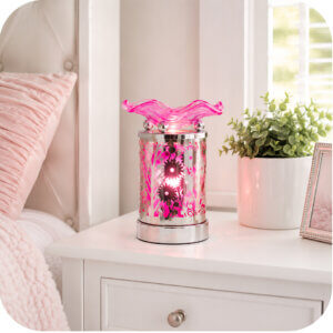 Pink Flower Vine Electric Wax & Oil Warmer (Touch Control)