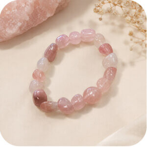 Rose Quartz Tumbled Bracelet