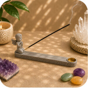 WHITE ANGEL INCENSE BURNER