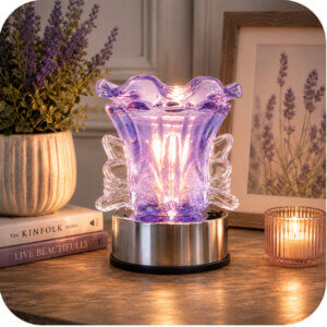 Purple Butterfly Electric Wax & Oil Warmer (Touch Control)