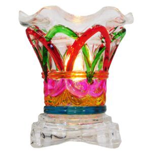 Multicolor Glass Electric Wax & Oil Warmer (Adjustable Dial)