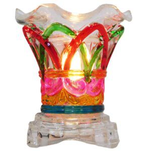 Multicolor Glass Electric Wax & Oil Warmer (Adjustable Dial)