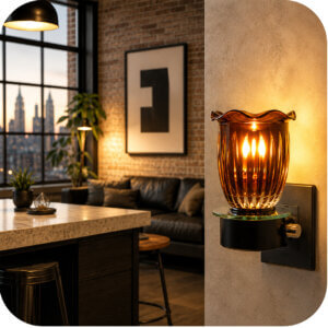 Smoke Glass Plug-In Wax & Oil Warmer (Dimmer Dial Control)