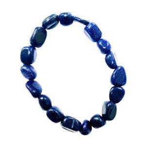 Blue Goldstone Tumbled Bracelet