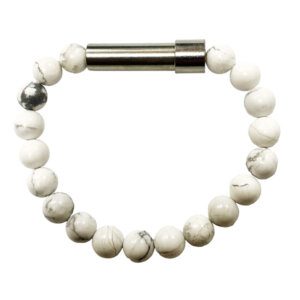 Howlite Beaded Crystal Message Bracelet