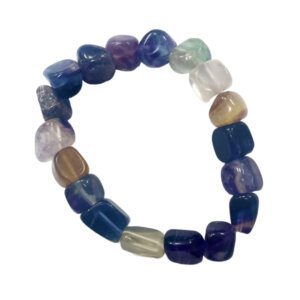 Rainbow Tumbled Fluorite Bracelet