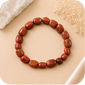 Red Goldstone Tumbled Bracelet