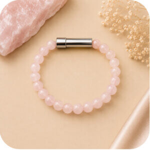 Rose Quartz Message Bracelet
