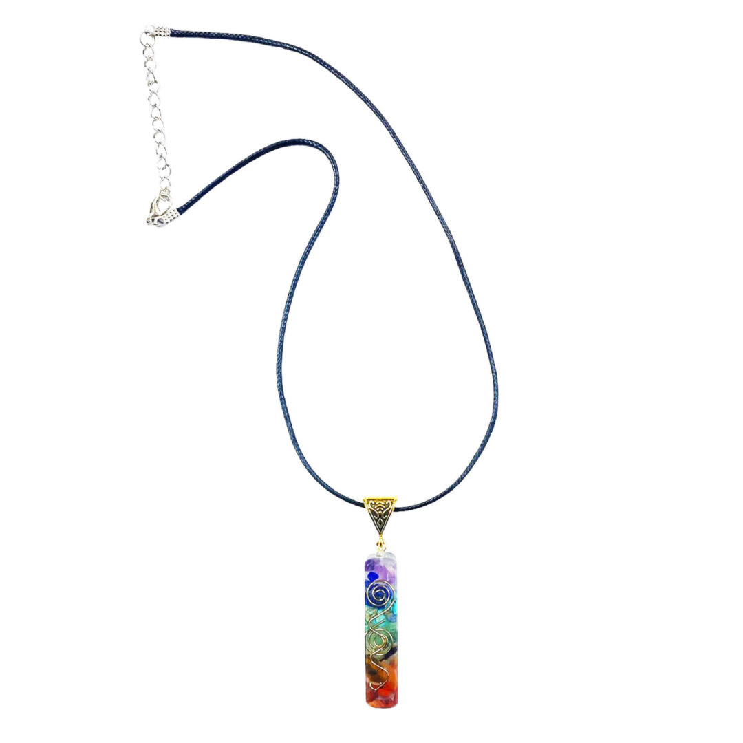 Chakra Gold Swirl Crystal Necklaces