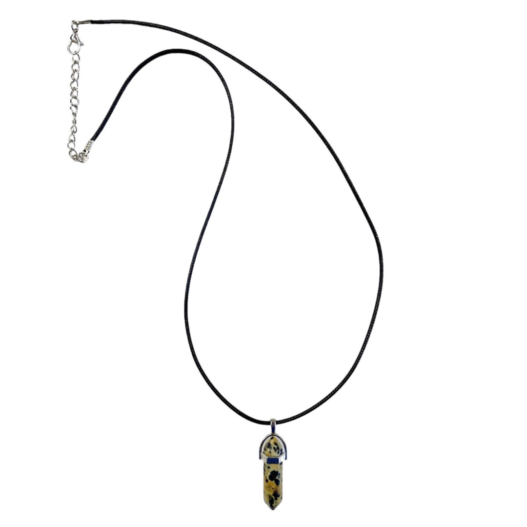 Dalmatian Jasper Floating Point Necklace
