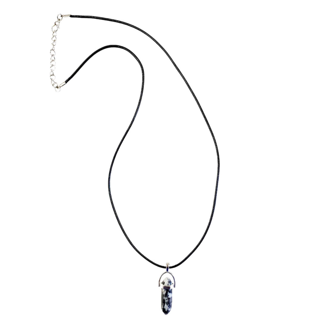 Rainbow Moonstone Floating Point Necklace
