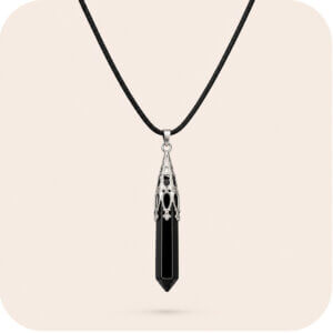 Black Onyx Long Point Necklace