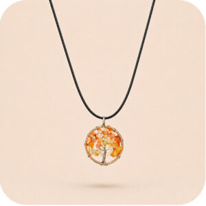 CARNELIAN COPPER TREE OF LIFE NECKLACE