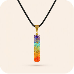 Chakra Gold Swirled Crystal Necklace