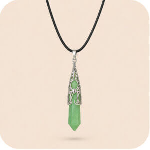Green Aventurine Long Point Necklace