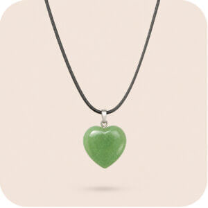 Green Aventurine Crystal Heart Necklace