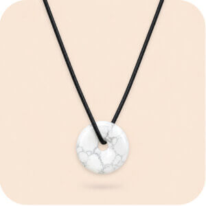 Howlite Circular Crystal Necklace