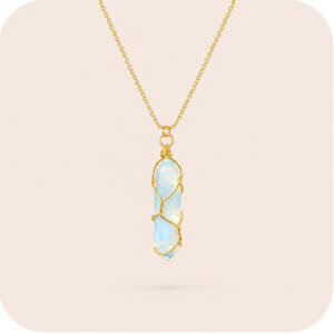 Opalite Wire Wrapped Necklace