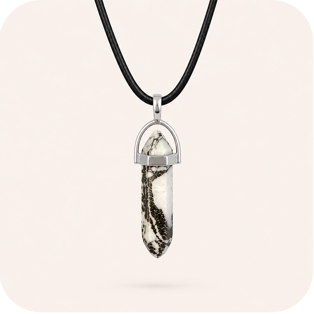 Rainbow Moonstone Floating Point Necklace
