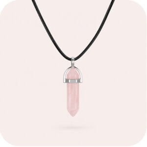 Rose Quartz Floating Point Necklace
