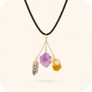 Three Stone Crystals Necklace