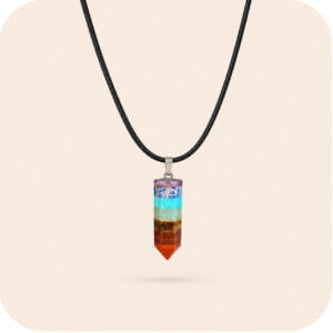 Chakra Layered Point Crystal Necklace