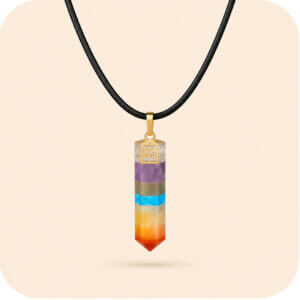 Chakra Point with Silver Clasp Crystal Necklace