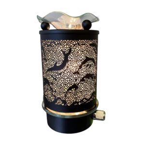 Black Metal Dolphin Wall Plug-In Warmer