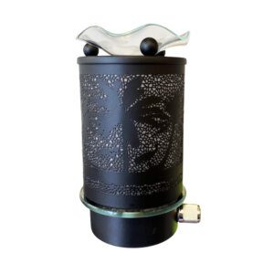 Black Metal Palm Tree Wall Plug-in Warmer