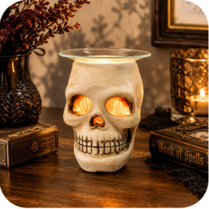 Glowing Skull Electric Wax & Oil Warmer (Adjustable Dial)