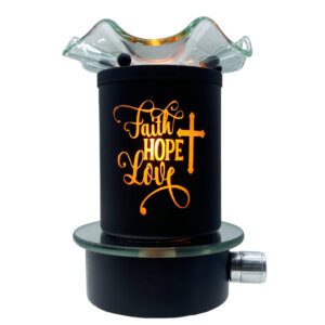 Faith Hope Love Plug-In Wax & Oil Warmer (Adjustable Dial)