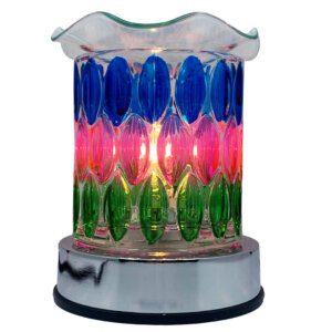 Multicolor Layered Glass Electric Wax & Oil Warmer (Touch Control)