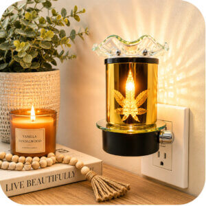 Gold Leaf Plug-In Wax & Oil Warmer (Adjustable Dial)