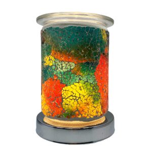 Multicolor Mosaic Glass Electric Wax & Oil Warmer (Touch Control)