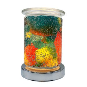 Multicolor Mosaic Glass Electric Wax & Oil Warmer (Touch Control)