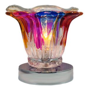 Colorful Drip Glass Electric Wax & Oil Warmer (Touch Control)