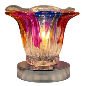 Colorful Drip Glass Electric Wax & Oil Warmer (Touch Control)